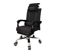 Chaise de bureau ergonomique avec repose-pieds, chaise d'ordinateur inclinable, soutien dorsal respirant, coussin en latex confortable, idéal pour la maison et les espaces de travail d'étude