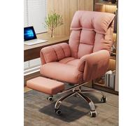 Chaise de bureau ergonomique avec repose-pieds inclinable et réglable pivotant à 360° - Bureau PC confortable pour la maison, le bureau, le studio - Design exécutif