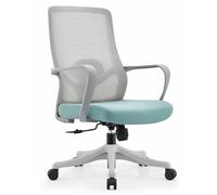 Chaise de Bureau Ergonomique avec roulettes Chaise pivotante avec Soutien Lombaire Réglable en Hauteur Coussin d'assise en Mousse Haute résilience(Blue,Basic)