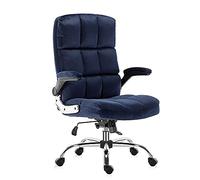 Chaise de Bureau Ergonomique Bleu foncé - Chaise de Travail pivotante réglable avec accoudoirs inclinables et Support Lombaire pour la Maison et Le Bureau