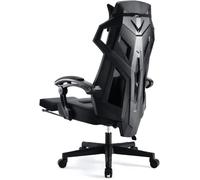 Chaise de Bureau Ergonomique Chaise Gaming Style Technologique avec Accoudoir Synchronisé Hauteur Réglable (Noir)
