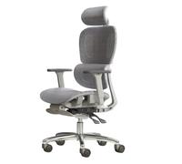 Chaise De Bureau Ergonomique Chaises ExéCutives Appuie TêTes De Pieds Accoudoir 3D Appui en Bois RéGlable Ordinateur Pivotant Bureau en Maille Respirante Maison