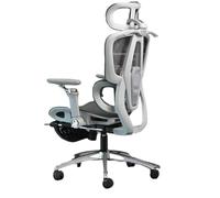 Chaise De Bureau Ergonomique Dossier Haut Chaises ExéCutives Accoudoirs RéGlables Soutien Lombaire Ordinateur en Maille Respirante Appuie TêTes 3D Repose Pieds Pivot pour La Maison