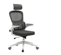 Chaise De Bureau Ergonomique, Dossier Respirant, Filet en Maille, SièGe Lombaire Ajustable, Profondeur De Chaise Informatique, Chaises D’éTude, Gaming (Cadre Blanc en Maille Noire)
