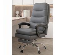 Chaise de bureau ergonomique en cuir à dossier haut pour personnes lourdes, large et confortable, pivotante, réglable en hauteur, inclinable à 160°, idéale pour les études, le travail, le bu