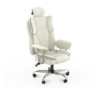 Chaise de Bureau Ergonomique en Cuir avec Dossier Haut réglable, pivotante à 360° et accoudoirs Souples. Chaise Dela Maison/()