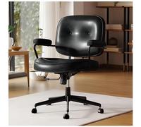 Chaise de Bureau Ergonomique en Cuir avec Dossier pivotant et inclinable à 360° et Rembourrage Confortable pour la Maison,et la Coiffeuse