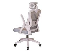 Chaise de Bureau Ergonomique en Maille, avec Appui-tête et Soutien Lombaire réglables, accoudoirs relevables, idéale pour Le Travail à Domicile ou Les études.