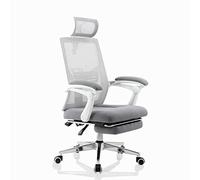 Chaise de Bureau Ergonomique en Maille, pivotante et réglable, avec Dossier inclinable et Appui-tête Confortable pour la Maison et Le Bureau, Style Gris 2