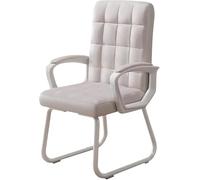 Chaise de Bureau Ergonomique en polyuréthane à Dossier mi-Haut - Piètement Luge pour salles d'accueil, d'attente et de réunion (Blanc)