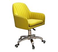 Chaise de Bureau Ergonomique en Velours avec Hauteur réglable et accoudoirs pivotantsà Domicile (Jaune)
