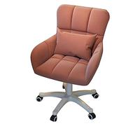 Chaise de bureau ergonomique en velours avec roulettes, appuie-tête réglable à 360°, hauteur réglable, dossier moyen, chaise de bureau pivotante pour la maison et la salle d'étude