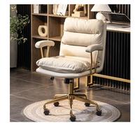 Chaise de Bureau Ergonomique et élégante, Couleur Beige, idéale pour la Maison et Le Bureau. Hauteur réglable et pivotante pour Un Confort et Un Soutien optimaux.