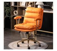 Chaise de Bureau Ergonomique et élégante, Orange, avec élévateur et pivotant, idéale pour la Maison et Les études. Design Confortable et Moderne pour Une Utilisation Toute la journée.