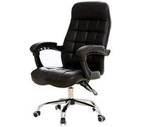 Chaise de bureau ergonomique - Hauteur réglable en cuir PU Chaise d'ordinateur inclinable pour managers et professionnels