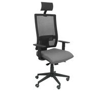Chaise De Bureau Ergonomique Horna - Piqueras Y Crespo - Modèle Horna - Gris - Tissu - Avec Appui-Tête Inclus Gris
