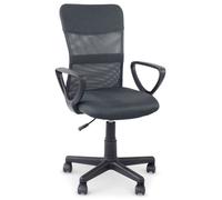 Chaise de bureau ergonomique JOGO gris assise pivotante et réglable en hauteur 99 cm, roulettes adaptées à la moquette