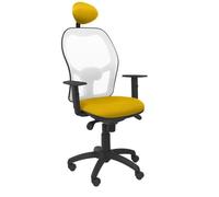 Chaise de bureau ergonomique Jorquera - PIQUERAS Y CRESPO - Jaune - Tissu - Avec appui-tête fixe