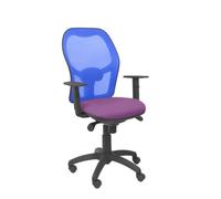 Chaise De Bureau Ergonomique Jorquera - Piqueras Y Crespo - Maille Bleue Lilas Bali - Bras Et Hauteur Réglables Bleu