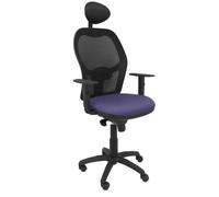 Chaise De Bureau Ergonomique Jorquera - Piqueras Y Crespo - Maille Noire Bleu Bali - Soutien Lombaire Bleu