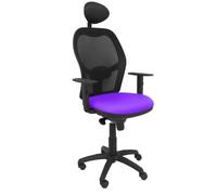 Chaise De Bureau Ergonomique Jorquera - Piqueras Y Crespo - Noir - Tissu - Avec Appui-Tête Fixe Noir
