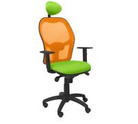 Chaise De Bureau Ergonomique Jorquera - Piqueras Y Crespo - Vert - Filet Orange - Tissu Bali Vert
