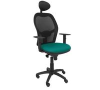 Chaise de bureau ergonomique Jorquera - PIQUERAS Y CRESPO - Vert - Tissu - Avec appui-tête fixe