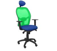 Chaise De Bureau Ergonomique Jorquera - Piqueras Y Crespo - Vert - Tissu - Bali Bleu - Avec Appui-Tête Fixe Vert