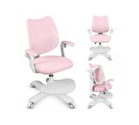 MARK ADLER Junior 4.6 Chaise Bureau Enfant Ergonomique Dossier réglable en Hauteur et Profondeur Assise réglable accoudoirs rabattables Repose-Pieds Ajustable roulettes autobloquantes Rose