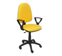 Chaise de bureau ergonomique PIQUERAS Y CRESPO Modèle 04CP - Jaune - Tissu - Réglable en hauteur