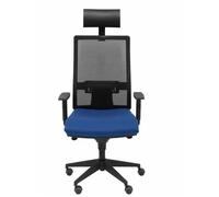 Chaise De Bureau Ergonomique Piqueras Y Crespo - Modèle Horna - Tissu Bali Bleu Marine - Appui-Tête Inclus Bleu