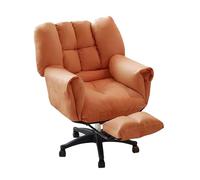Chaise de bureau ergonomique pivotante à 360° réglable en hauteur avec dossier et repose-pieds confortables Parfait pour une utilisation dans la chambre à coucher, le bureau et l'étude