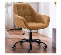 Chaise de Bureau Ergonomique pivotante à Dossier Haut en Cuir, réglable, avec accoudoirs et roulettes, Style années 50, pour Adultes - Confort et Style