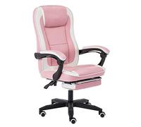 Chaise de Bureau Ergonomique pivotante à la Taille, Chaise de Jeu à Dossier Haut réglable en Hauteur pour Salle de réunion, Rose