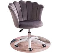 Chaise de Bureau Ergonomique pivotante avec Assise rembourrée en Velours (Gris foncé)