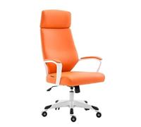 Chaise de Bureau Ergonomique pivotante avec Dossier Confortable pour Bureau, Chambre et Salle de réunion - Tabouret Polyvalent pour écrire et se maquiller (Orange)