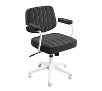 Chaise de bureau ergonomique pivotante avec hauteur réglable - Fauteuil de bureau confortable avec accoudoirs et tissu technique pour étude et travail