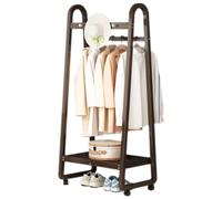Chaise de Bureau Ergonomique Porte-vêtements en Bambou avec étagères de Rangement, Porte-vêtements autoportant sur roulettes, Porte-Manteau pour entrée, Hall, Foyer, vestiaire et Chambre à c