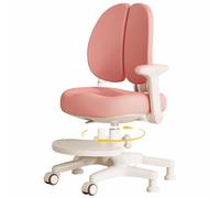 Chaise de Bureau Ergonomique pour Enfants avec Repose-Pieds, Chaise de Bureau réglable en Hauteur, Coussin Confortable pour étudier et Travailler(Pink,Armrest)