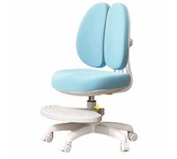 Chaise de Bureau Ergonomique pour Enfants avec Repose-Pieds, Chaise de Bureau réglable en Hauteur, Coussin Confortable pour étudier et Travailler(Light Blue,Basic)