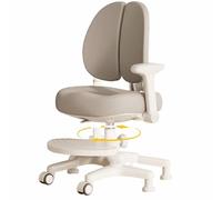 Chaise de Bureau Ergonomique pour Enfants avec Repose-Pieds, Chaise de Bureau réglable en Hauteur, Coussin Confortable pour étudier et Travailler(Gray,Armrest)