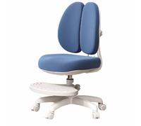 Chaise de Bureau Ergonomique pour Enfants avec Repose-Pieds, Chaise de Bureau réglable en Hauteur, Coussin Confortable pour étudier et Travailler(Blue,Basic)