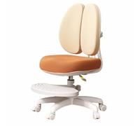 Chaise de Bureau Ergonomique pour Enfants avec Repose-Pieds, Chaise de Bureau réglable en Hauteur, Coussin Confortable pour étudier et Travailler(Orange,Basic)