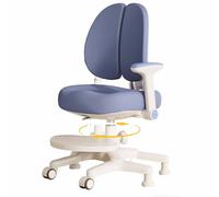 Chaise de Bureau Ergonomique pour Enfants avec Repose-Pieds, Chaise de Bureau réglable en Hauteur, Coussin Confortable pour étudier et Travailler(Blue,Armrest)