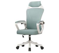Chaise de bureau ergonomique pour jeux vidéo, inclinable à 150°, dossier en S, soutien lombaire réglable, confortable, en maille, idéale pour les études, le travail et les jeux vidéo, idéale
