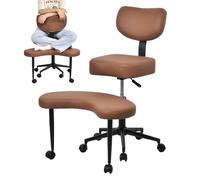 Chaise De Bureau Ergonomique Pour La Méditation, Chaise Ergonomique Pour La Position À Genoux, Chaises Adaptée Aux Personnes Atteintes De TDAH, Réglable En Hauteur Avec Roulettes, Pivotante À 360°