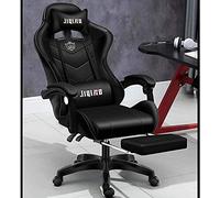 Chaise de bureau ergonomique pour ordinateur PC style course avec appui-tête, support lombaire, repose-pieds, siège inclinable en hauteur réglable, rouge 81 x 28 x 59 cm (couleur : rouge, taille : 81
