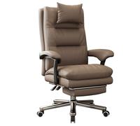 Chaise De Bureau Ergonomique pour Télétravail - Chaise Pivotante Réglable avec Repose-Pieds Et Appui-tête, Fonction D'inclinaison pour Ordinateur/Bureau/étude(C)