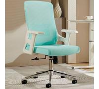 Chaise de Bureau Ergonomique réglable en Maille avec Support Lombaire, Rotation à 360°, Fonction d'inclinaison, Design Bleu Confortable pour la Maison et Le Bureau