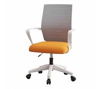 Chaise de Bureau Ergonomique, réglable et pivotante, en Maille Orange, Respirante, avec Coussin résistant, idéale pour Les Jeux et Les Fonctions exécutives.